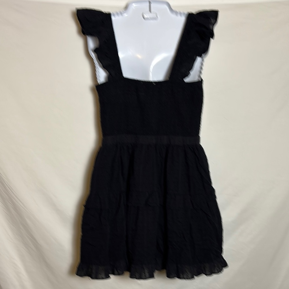 Mable Mini Dress Off Shoulder Ruffle Black- Large - Picture 7 of 9